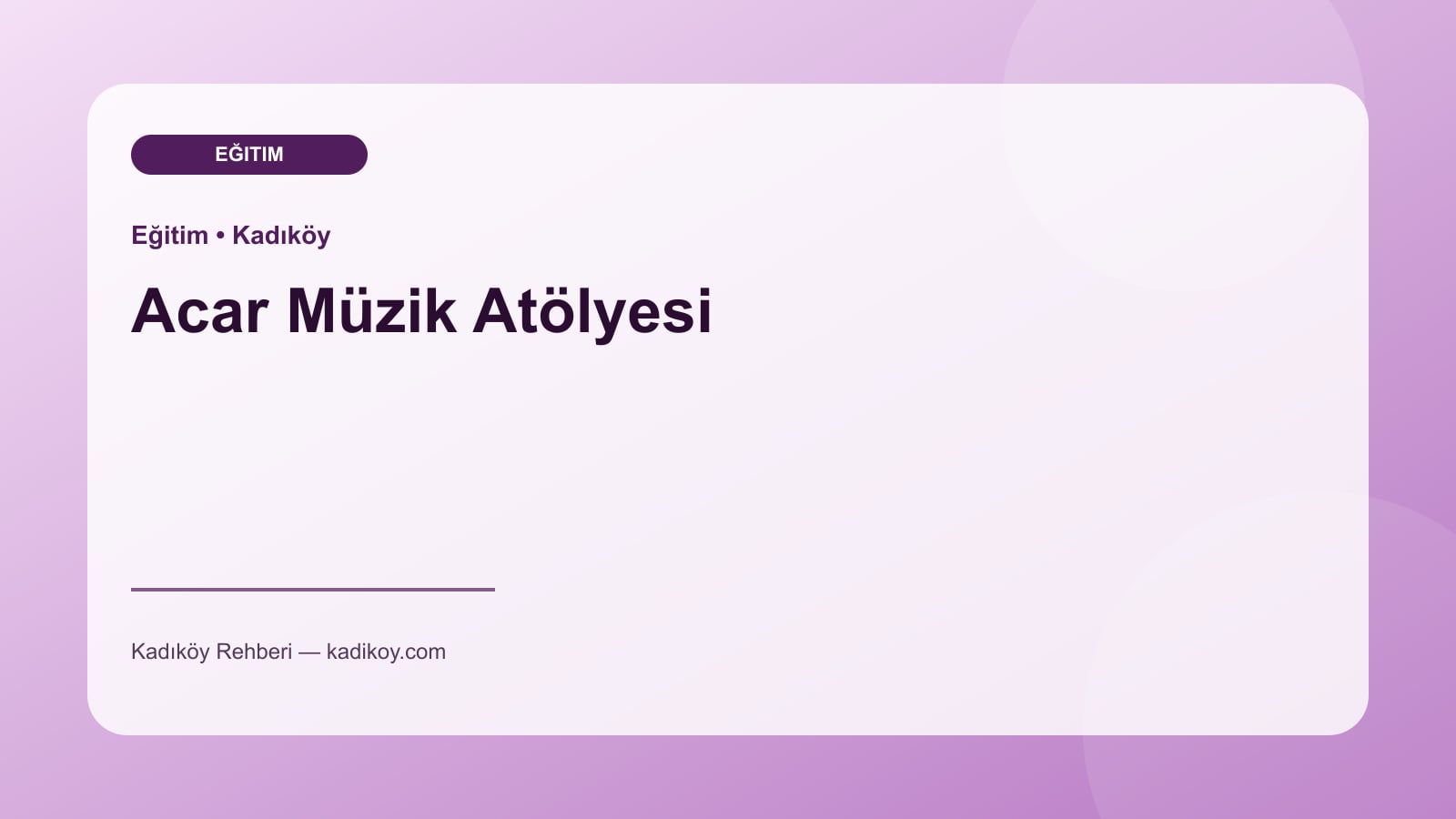Acar Müzik Atölyesi - Kadıköy yakın mekan fotoğrafı