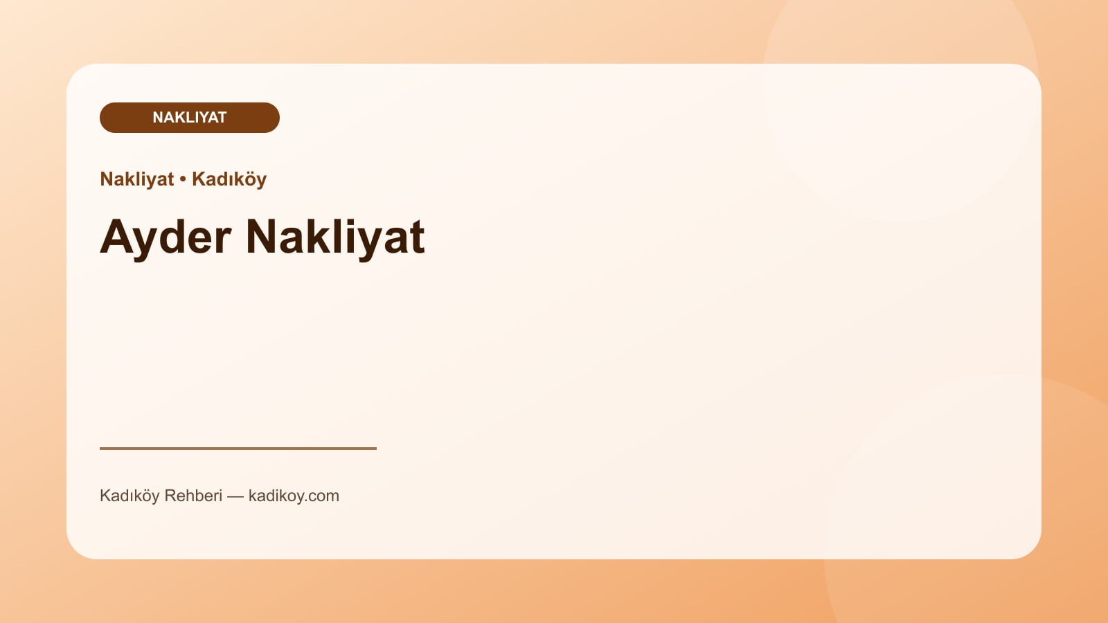 Ayder Nakliyat - Kadıköy yakın mekan fotoğrafı