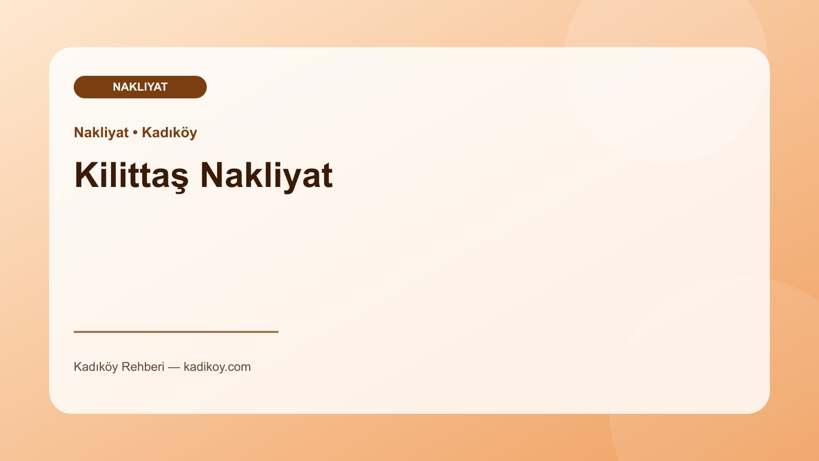 Kilittaş Nakliyat - Kadıköy yakın mekan fotoğrafı