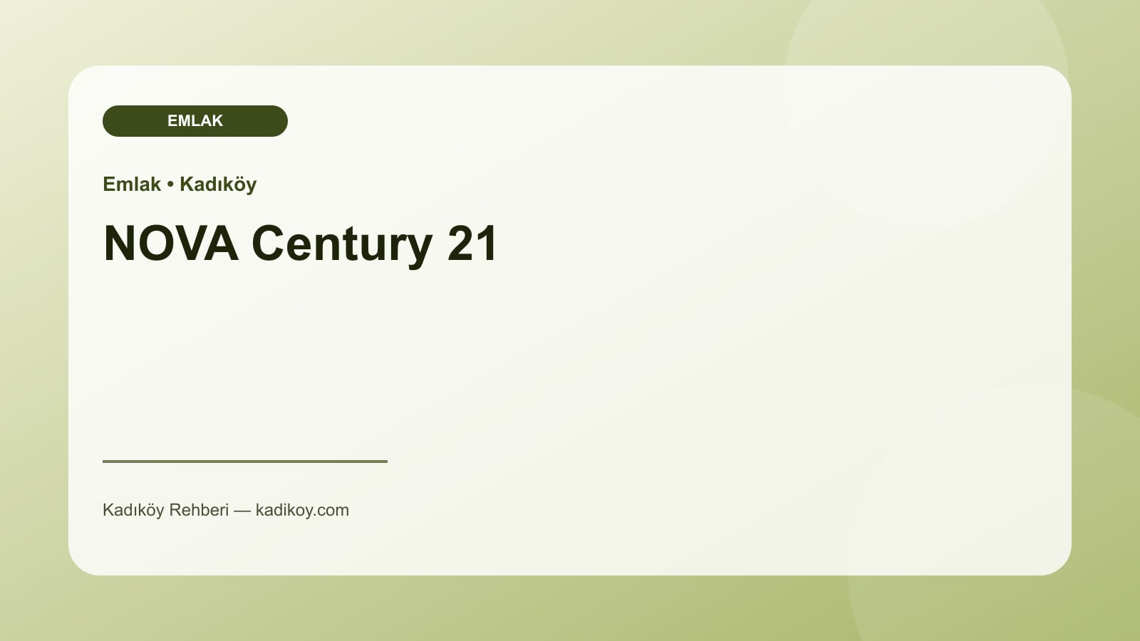NOVA Century 21 - Kadıköy yakın mekan fotoğrafı