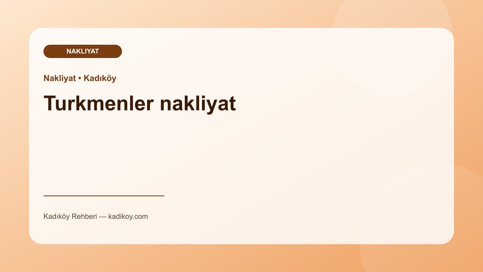 Turkmenler nakliyat - Kadıköy yakın mekan fotoğrafı