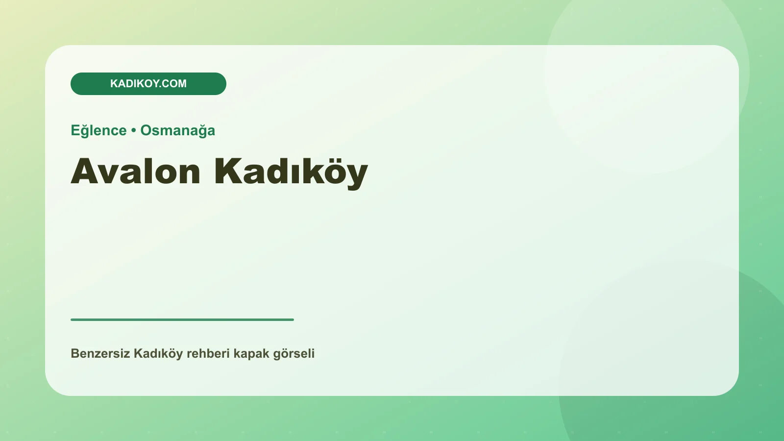 Avalon Kadıköy