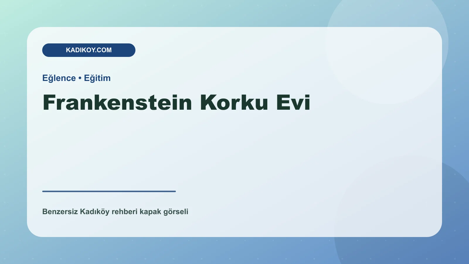 Frankenstein Korku Evi