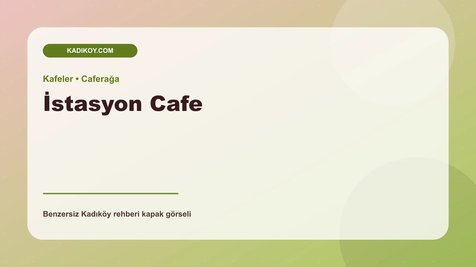 İstasyon Cafe