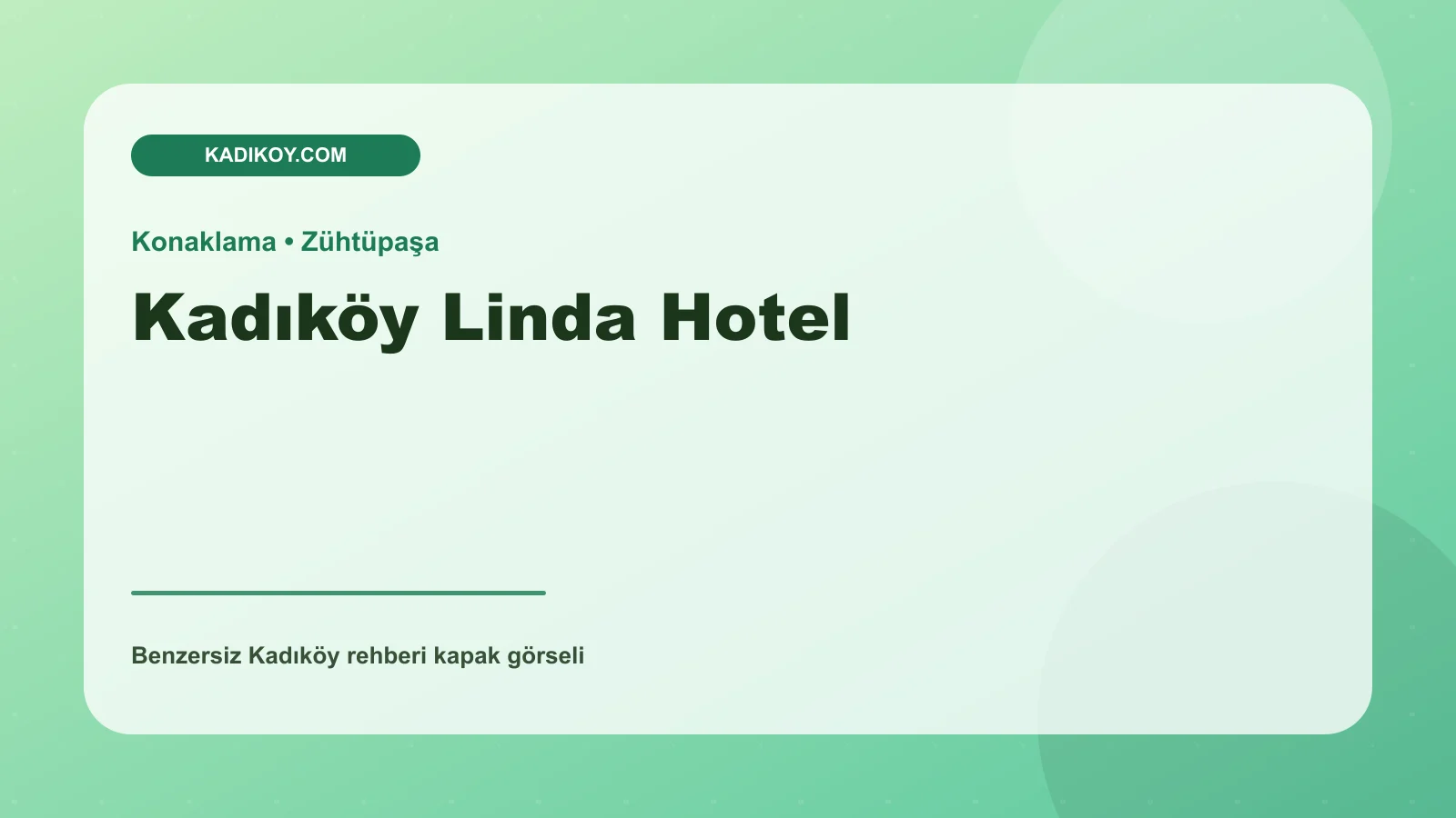 Kadıköy Linda Hotel