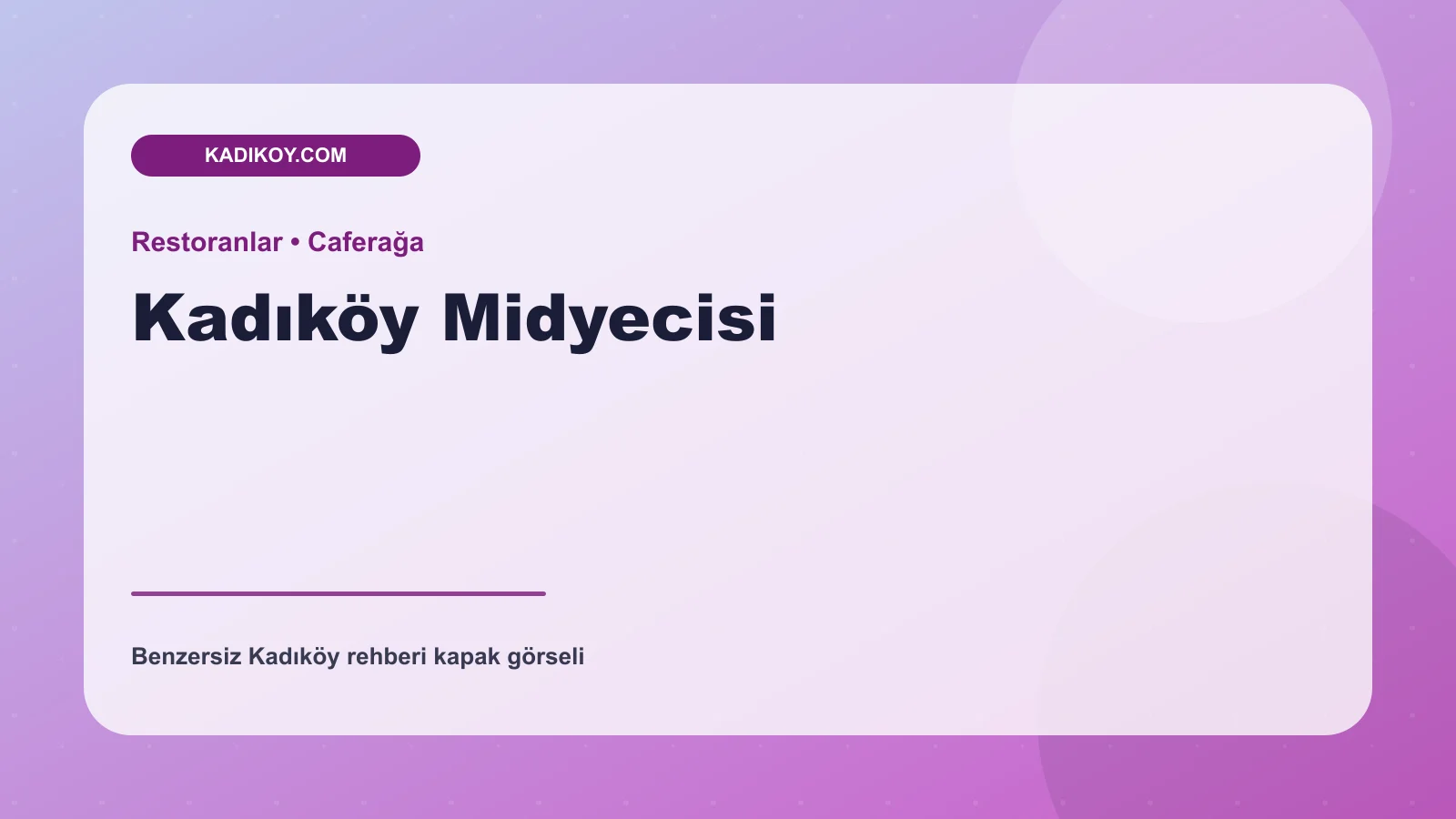 Kadıköy Midyecisi