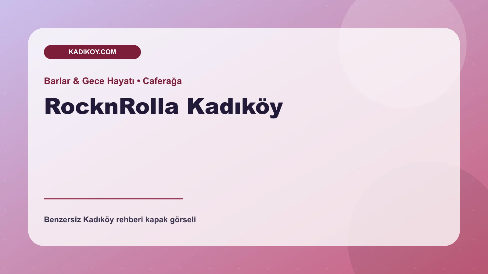 RocknRolla Kadıköy