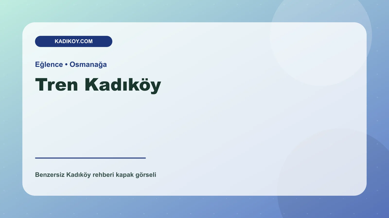 Tren Kadıköy